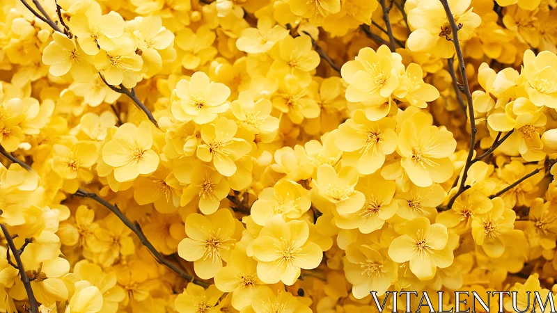 Brilliant Golden Blossoms Create a Spring Celebration