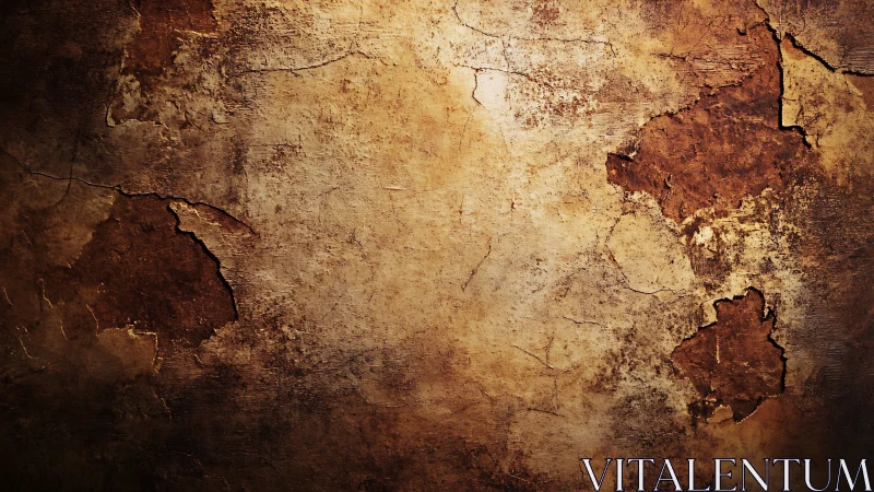 Weathered wall of peeling rust and warm earth tones.