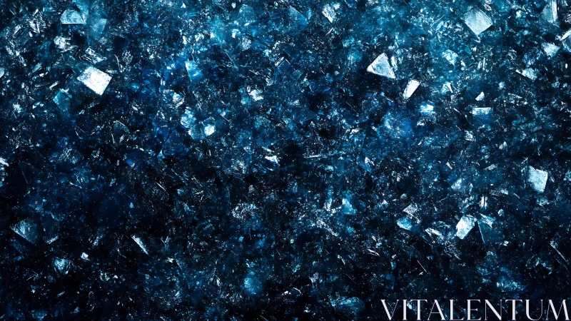Crystalline blue shard field rendered as high-contrast macro surface