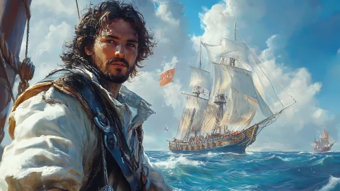 Saltwind curls through the captain’s hair as destiny tacks