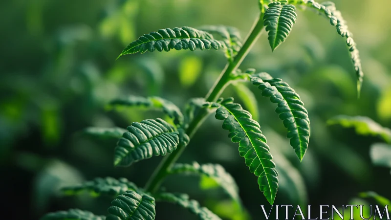 Photorealistic macro foliage with shallow depth of field.