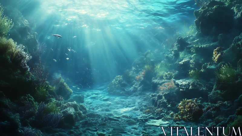 Sunlit coral boulevard where shy reef fish drift slowly.