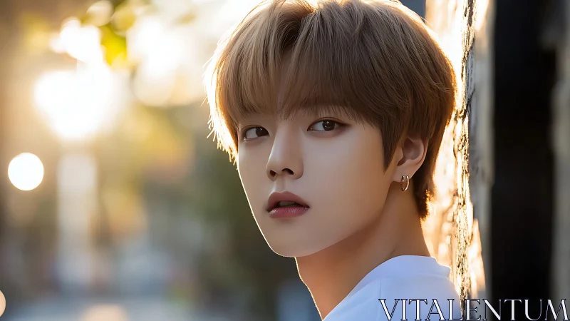 Soft backlit portrait with shallow depth and smooth digital rendering