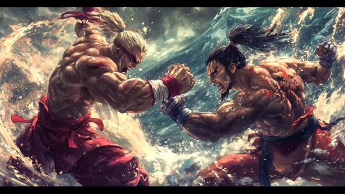 Storm-tossed warriors collide as tidal fury crowns their clash