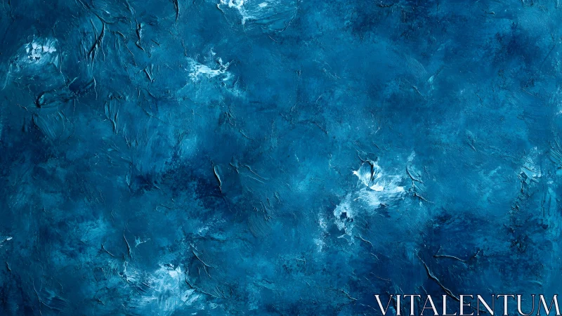 Deep Blue Abstract Texture with Bold Brush Strokes, Modern Art.
