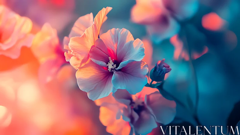 Chromatic Petals Sing Across Soft-Focus Garden Light