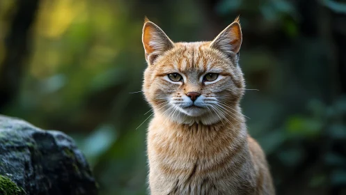 Wild Lynx Portrait with Intense Blue Eyes.