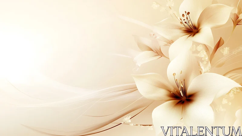 Elegant Lilies Blooming in Warm, Graceful Abundance.