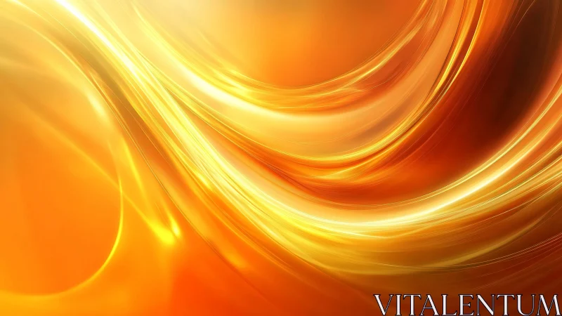 Golden light waves flow across a radiant abstract field.