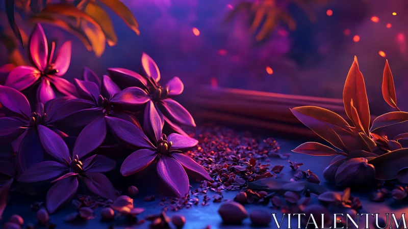 Midnight Blooms in Neon Glow.