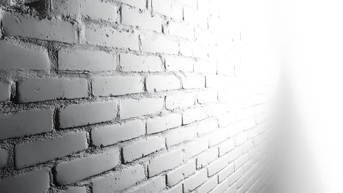 White brick wall dissolving into high key light gradient.
