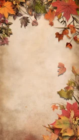 Rustling autumn border quietly frames warm nostalgic space