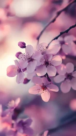 Cherry Blossom Petals: Soft-Focus Macro Study with Selective Focus Depth