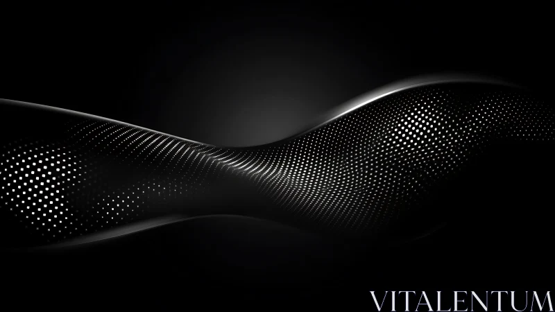 Starlit metal ribbon curls through darkness like quiet data