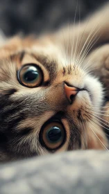 Surprise Whiskers: Feline Astonishment Frozen in Wide-Eyed Wonder