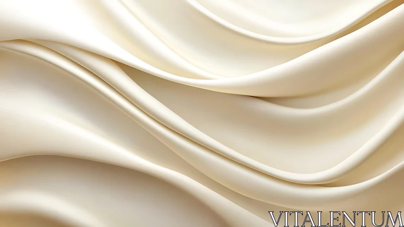 Smooth Cream Silk Fabric Texture in Elegant Abstract Style.