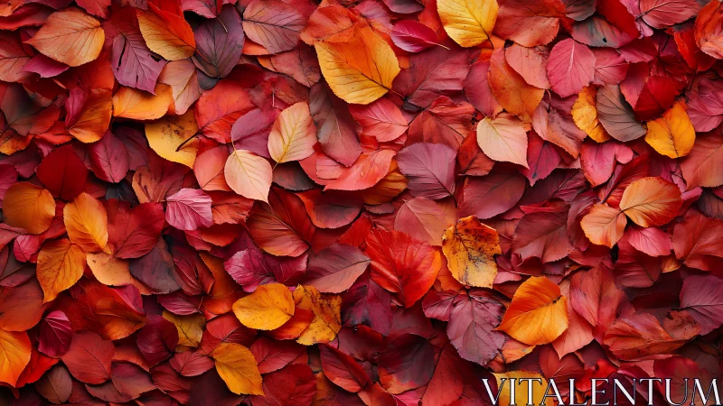 Crimson leaf confetti sprawled in wild autumn harmony.