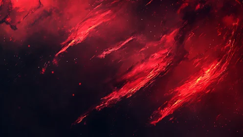 Crimson Tempest Unleashed Across the Cosmic Void