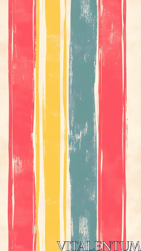 Sunwashed brushstroke stripes in playful retro colors.