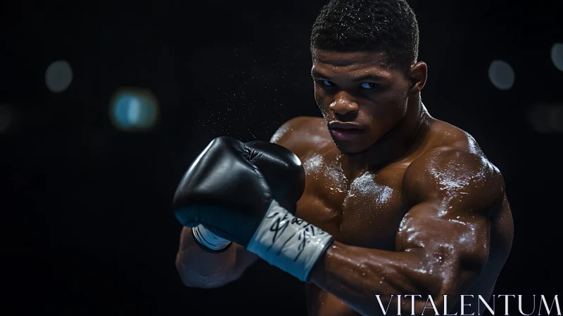 Athlete's Intensity: Power and Determination in Motion.