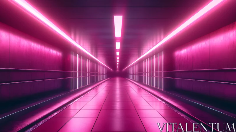 Neon tunnel corridor glows with vivid magenta lighting effects.