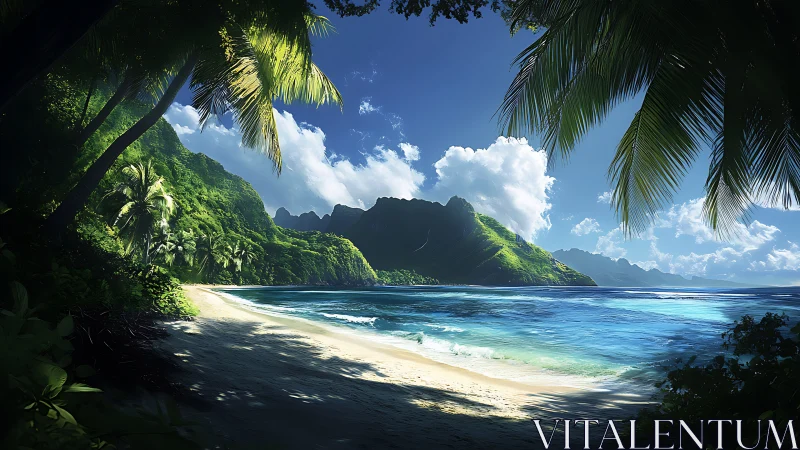 Emerald Sanctuary Where Mountains Kiss Aquamarine Dreams