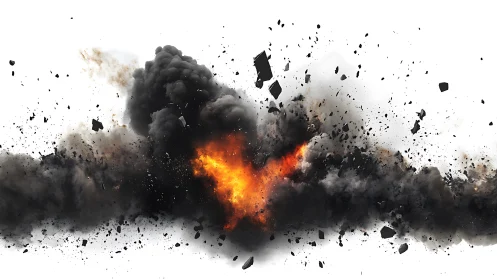 Explosive Power: Dynamic Blast of Energy and Debris