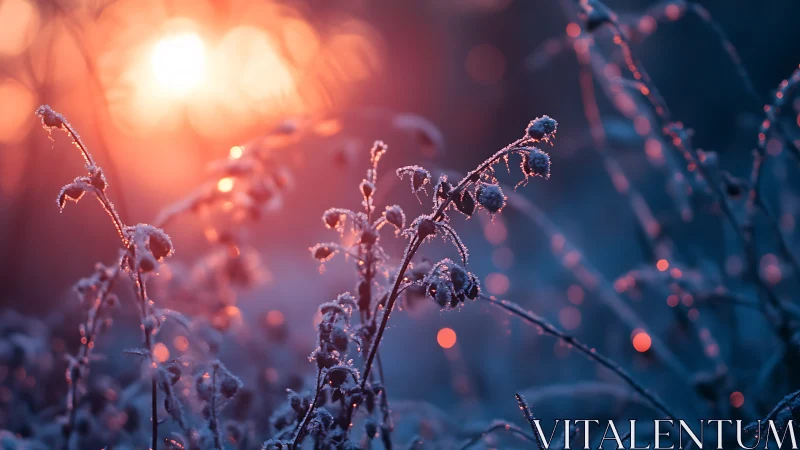 Frosted meadow whispers as sunrise melts the lingering blue