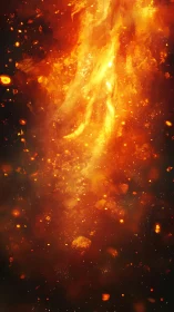 Blazing Energy Erupts with Golden Light and Warmth