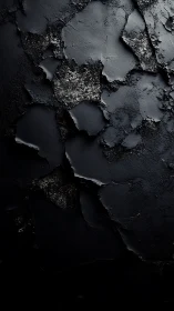 Shattered midnight lacquer crumbles into quiet lunar shards