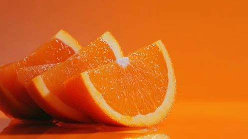 Bright orange slices glow with juicy, sunlit freshness