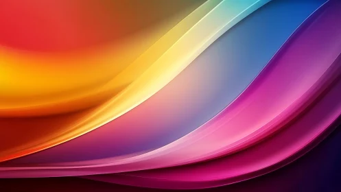 Velvet rainbow currents gliding across a liquid sunrise.