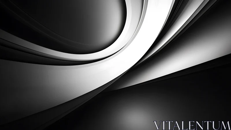 Curving light and shadow flows in a soft monochrome dance.