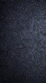 Playful dark doodle maze filled with hidden abstract stories.