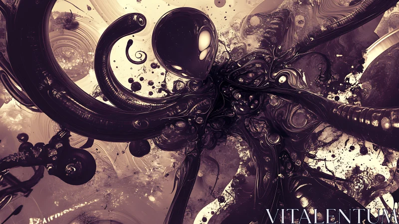 Tentacled humanoid figure formed from viscous dark fluid