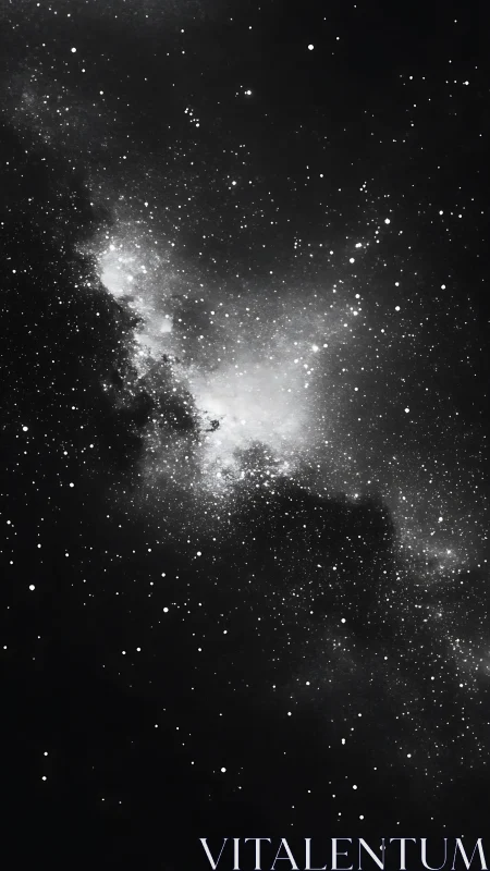 Star field shows dense galactic band across dark space