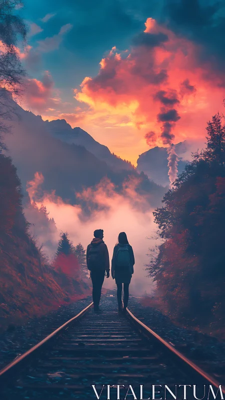 Two Souls on Rails Through Burning Skies.