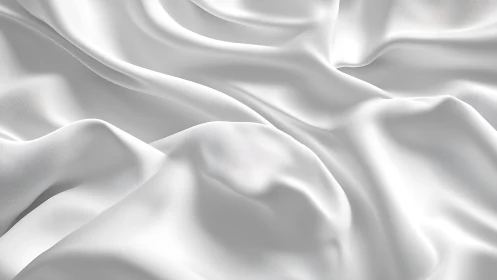 Soft white silk fabric with gentle folds, realistic texture style.