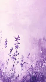 Purple Lavender Field Gradient Study. Soft Focus Botanical Composition.