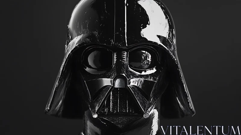 Black glossy helmet render shows symmetrical frontal view