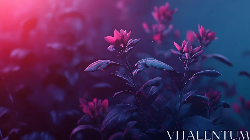 Neon Botanicals: A Symphony of Magenta Blooms.