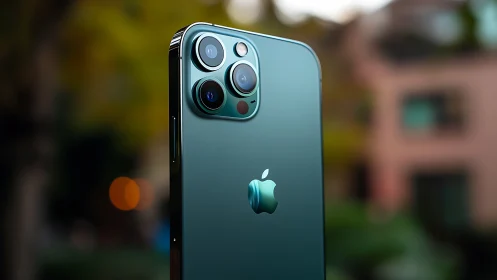 iPhone 12 Pro Pacific Blue: Premium Device Photography.