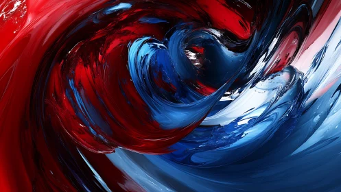 Swirling tricolor vortex in fluid abstract digital motion.