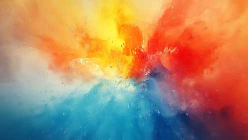 Triangular diffusion of warm and cool pigment fields.