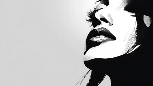 Bold monochrome portrait celebrates quiet confidence and allure