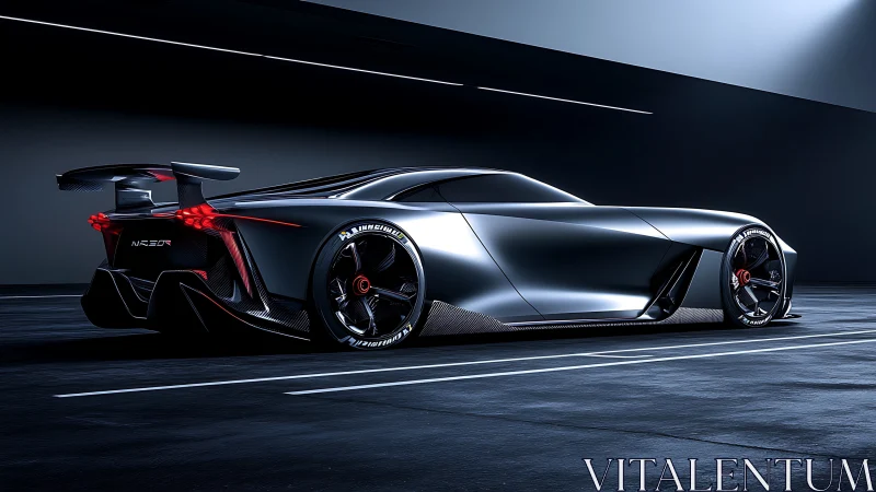 Futuristic hypercar concept showcases aerodynamic neon-lit bodywork