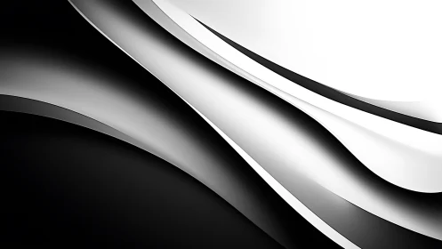 Monochrome metallic waves with sweeping abstract contrast.