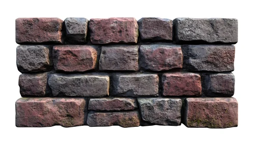 High-detail 3D brick wall with weathered displacement and PBR shading