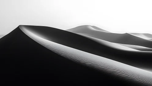 Sweeping monochrome dunes under hard high-contrast light.