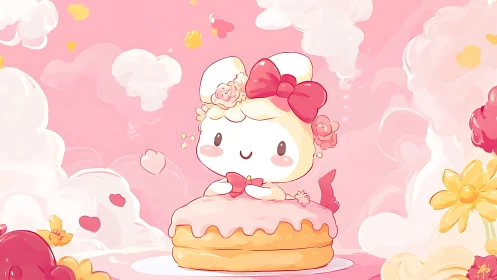 Sweetly Perched on Frosted Dreams.